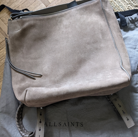EUC All Saints Suede Cooper Backpack - Picture 2 of 6